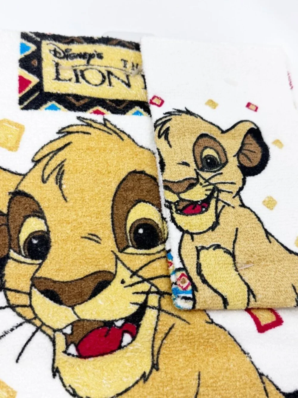 VTG Disney The Lion King Young Simba’s  Towel Wash Cloth   Cannon   1990s   NEW